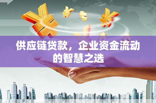 建湖供应链贷款，企业资金流动的智慧之选