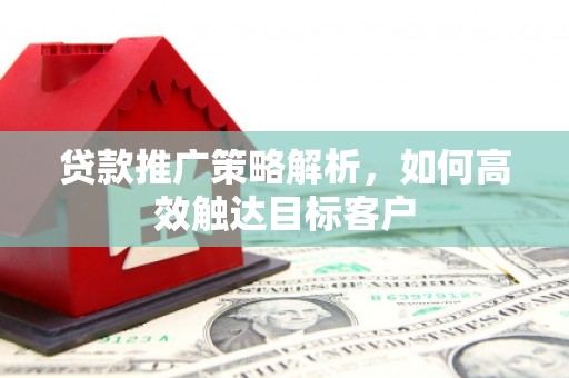 建湖贷款推广策略解析，如何高效触达目标客户