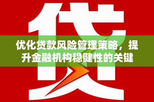 建湖优化贷款风险管理策略，提升金融机构稳健性的关键