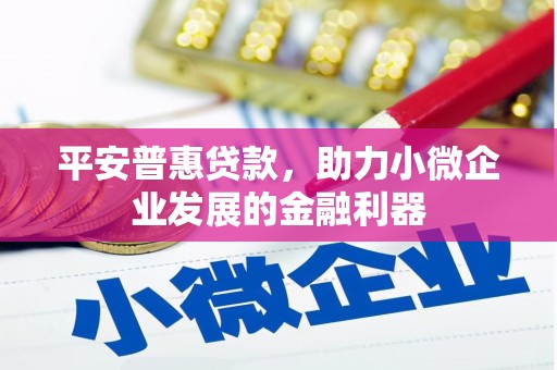 建湖平安普惠贷款，助力小微企业发展的金融利器