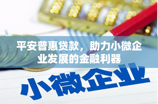 建湖平安普惠贷款，助力小微企业发展的金融利器