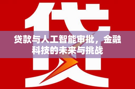 建湖贷款与人工智能审批，金融科技的未来与挑战