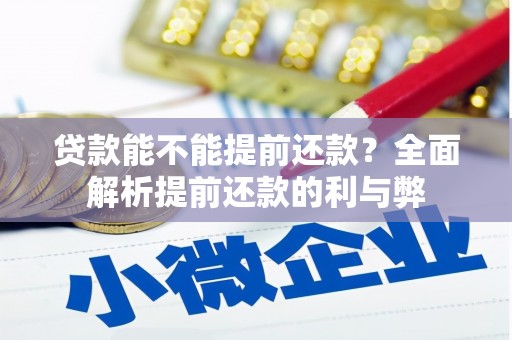 建湖贷款能不能提前还款？全面解析提前还款的利与弊