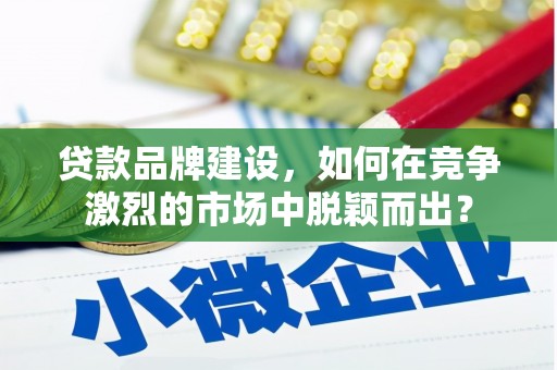 建湖贷款品牌建设，如何在竞争激烈的市场中脱颖而出？