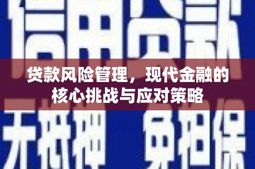 建湖贷款风险管理，现代金融的核心挑战与应对策略