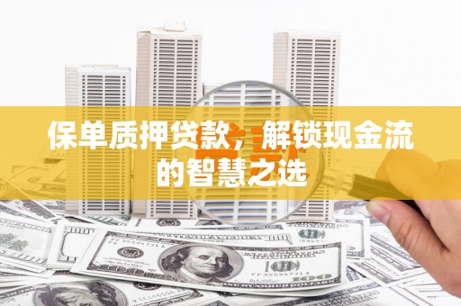 建湖保单质押贷款，解锁现金流的智慧之选