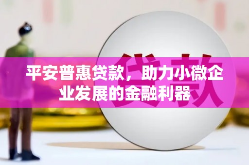 建湖平安普惠贷款，助力小微企业发展的金融利器