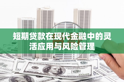 建湖短期贷款在现代金融中的灵活应用与风险管理